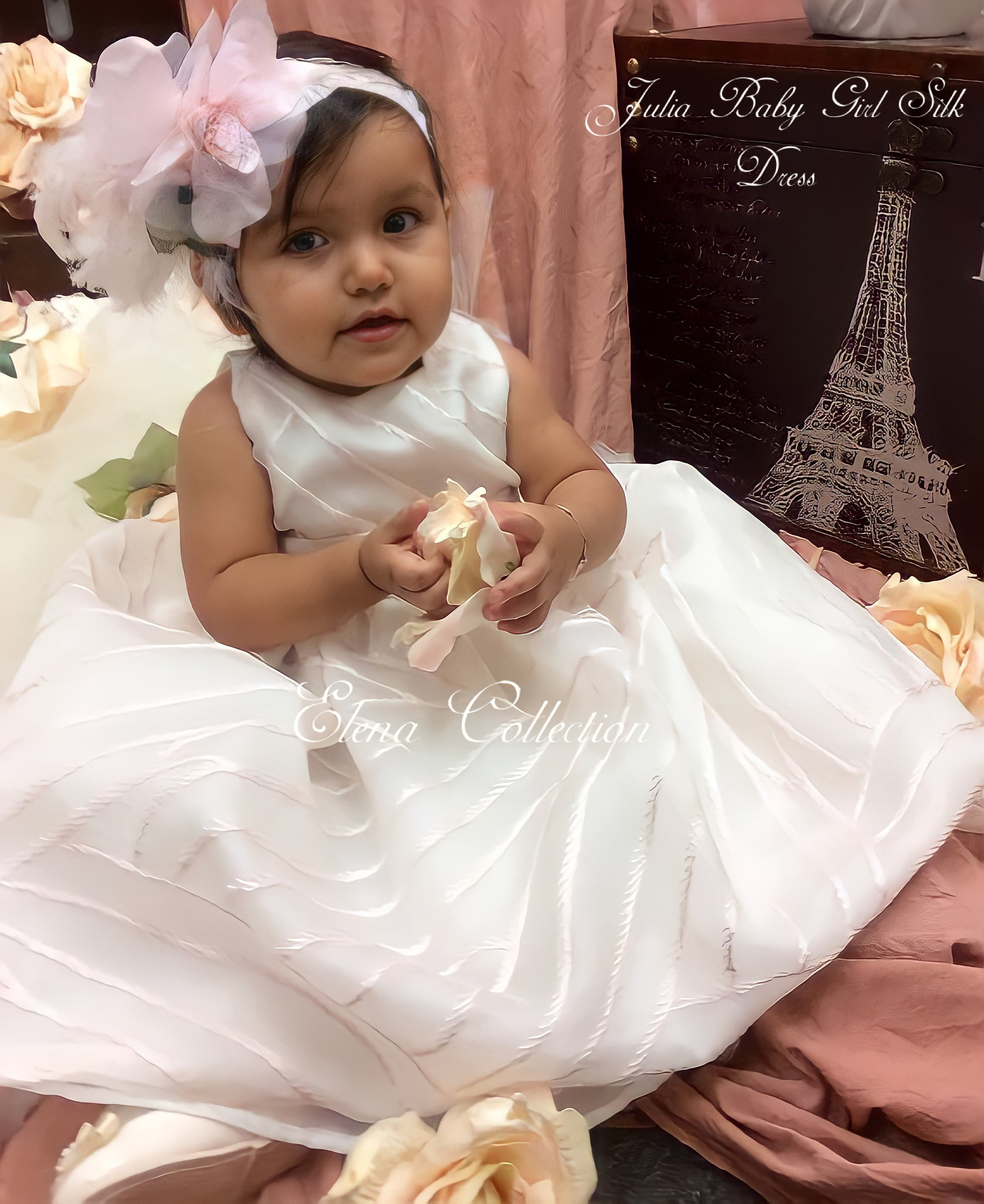 Silk flower girl outlet dresses