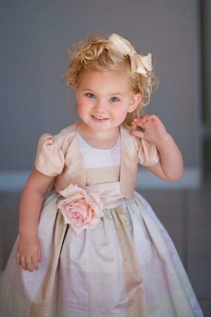 Flower girl silk dress- Patricia