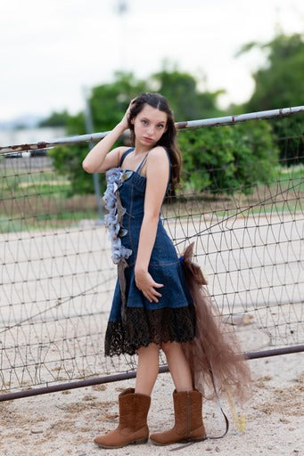 Denim Couture Dress For Hire - Paige