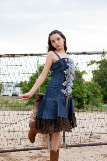 Denim Couture Dress For Hire - Paige