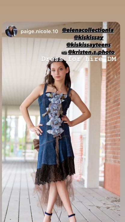 Denim Couture Dress For Hire - Paige