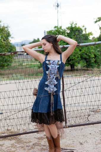 Denim Couture Dress For Hire - Paige