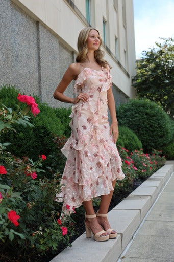 Floral Silk Dress - Chrissy