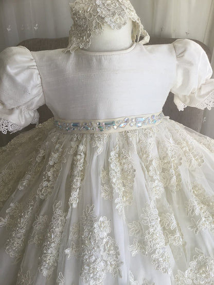 Christening Gown with Bonnet - Claudette