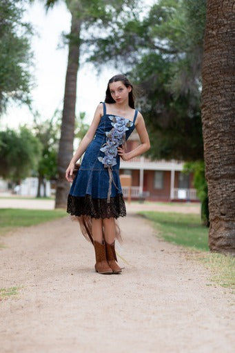 Denim Couture Dress For Hire - Paige