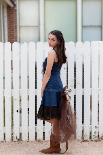 Denim Couture Dress For Hire - Paige