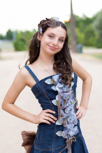 Denim Couture Dress For Hire - Paige