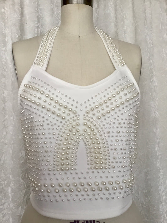 Pearl Halter Top - Perlas