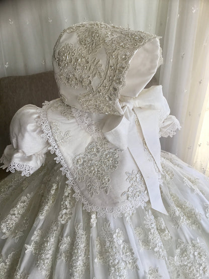 Christening Gown with Bonnet - Claudette