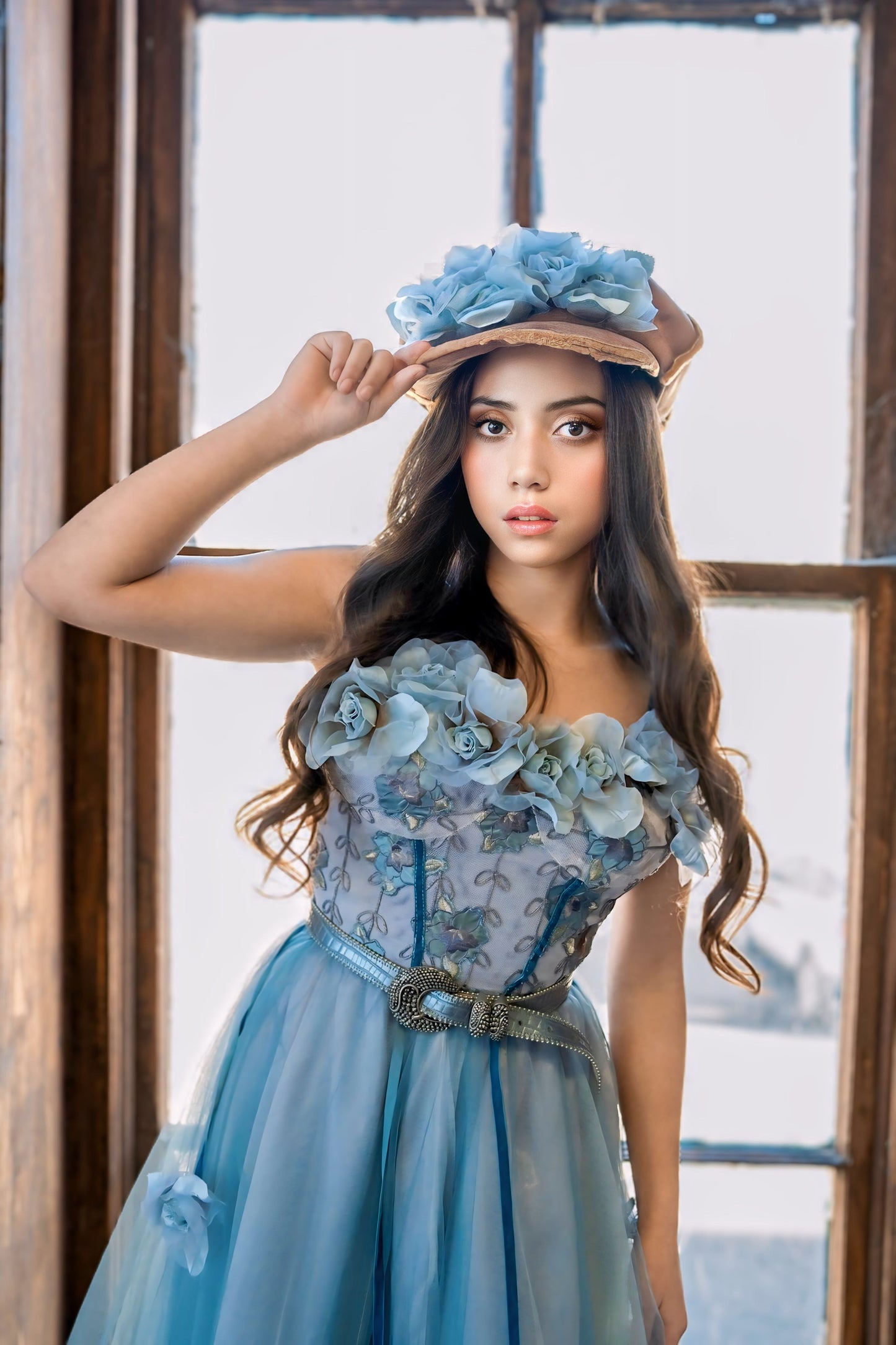 Blue Ethereal Corset Dress - Joleen