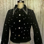 Rhinestones Black Denim Jacket - Teresa