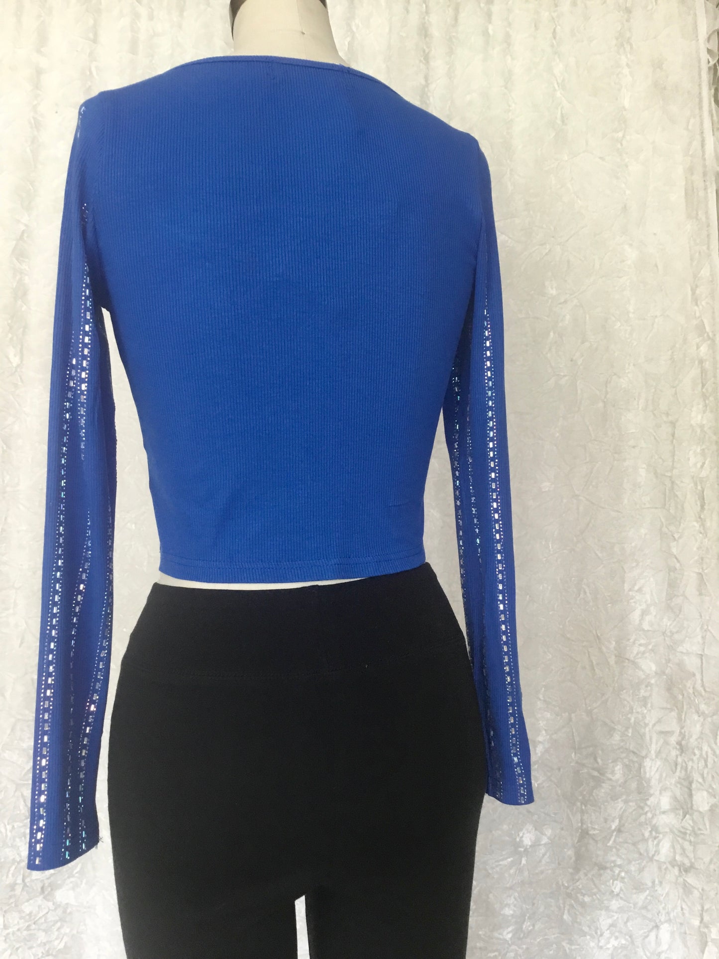 Rhinestone Royal Blue Top - Riley