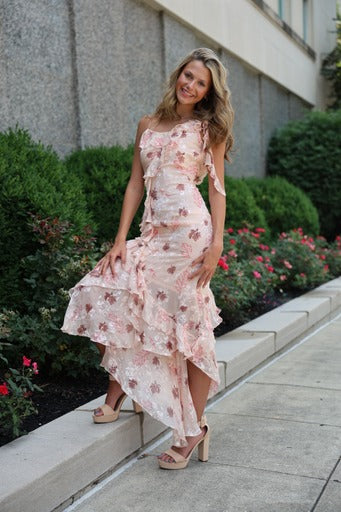 Floral Silk Dress - Chrissy