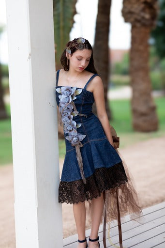 Denim Couture Dress For Hire - Paige