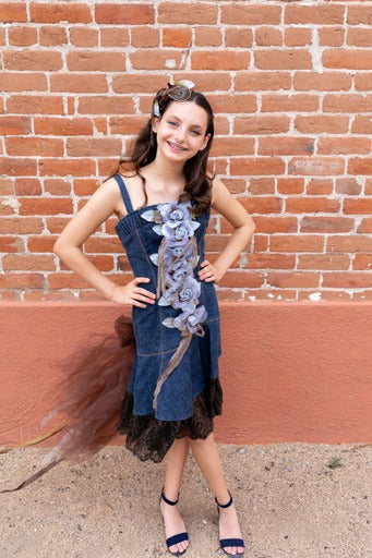 Denim Couture Dress For Hire - Paige