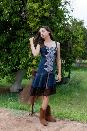 Denim Couture Dress For Hire - Paige