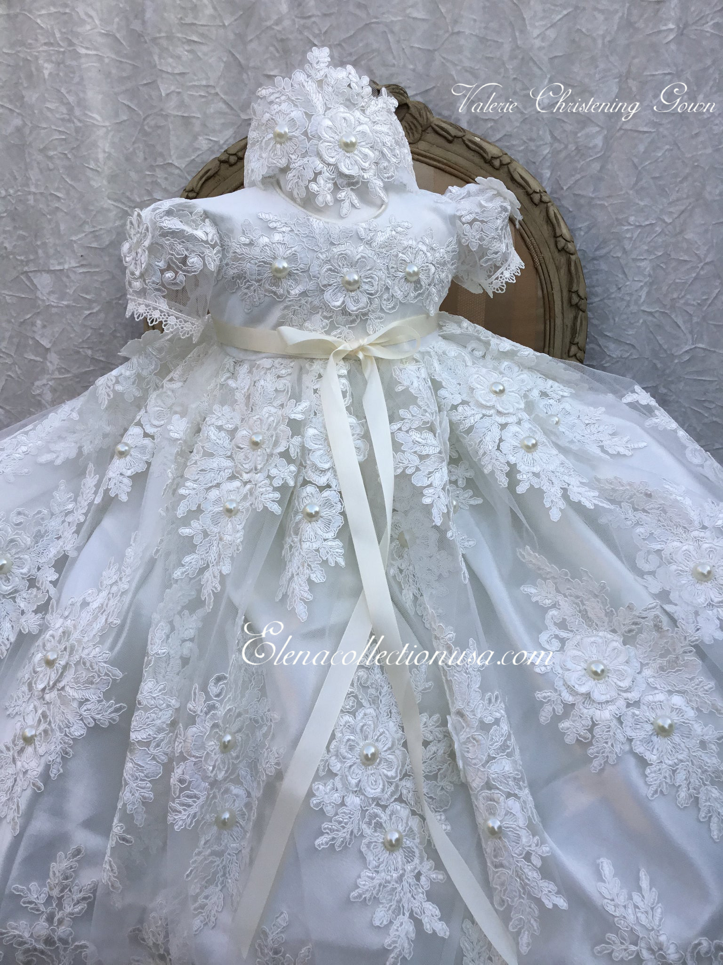 Christening Gown with Bonnet - Valerie