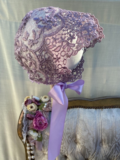 Christening Gown with Bonnet - Violet