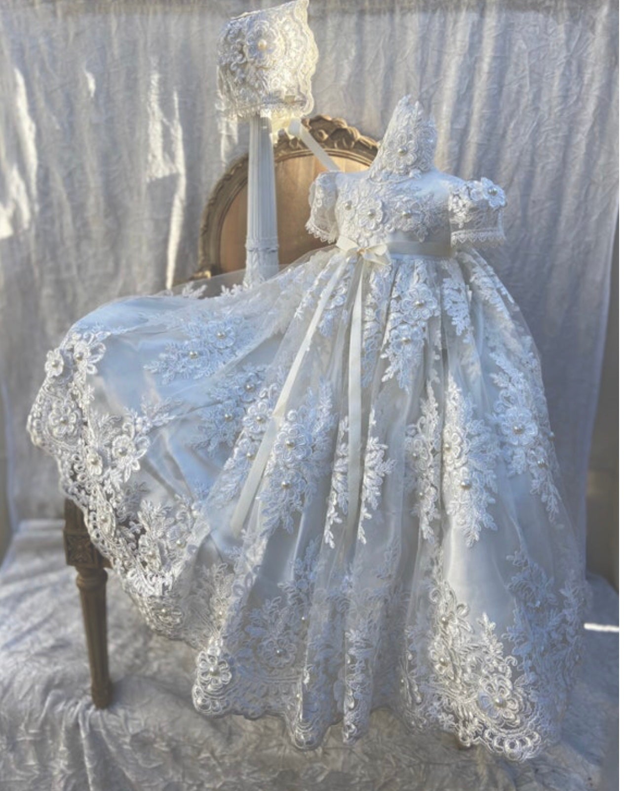 Christening Gown with Bonnet - Valerie