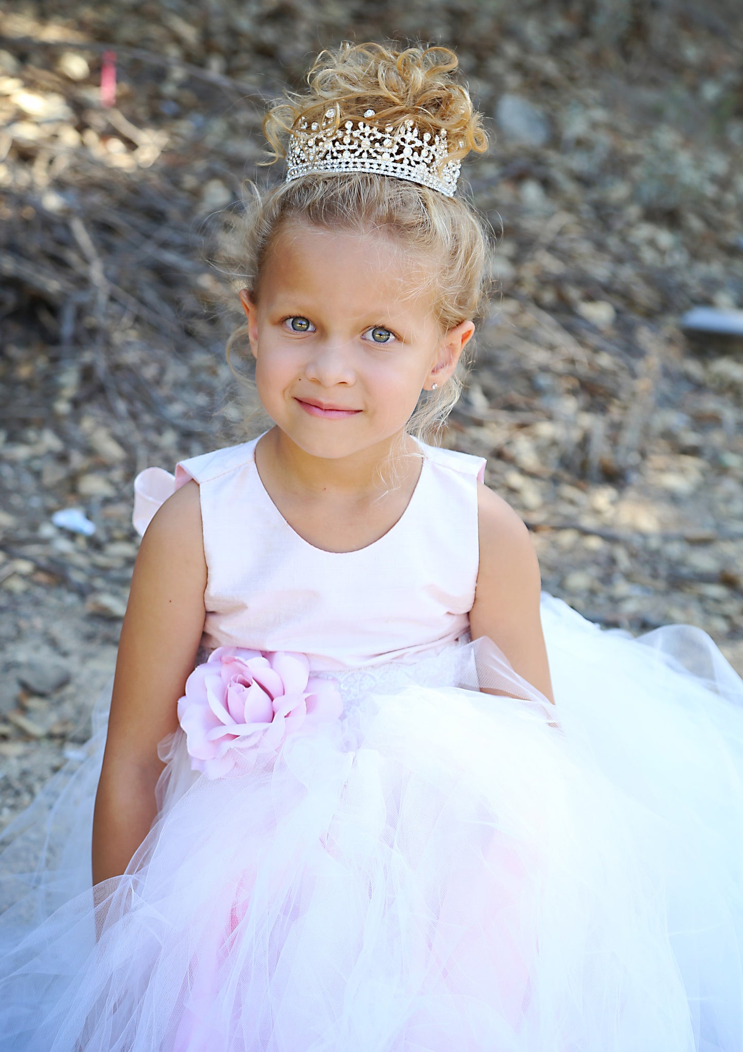 Blush Couture Tutu Dress-Bridal-Flowergirl-Photoprop-Isabella - ElenaCollection
 - 2