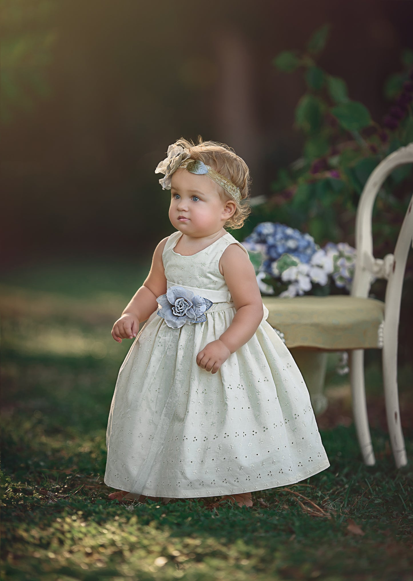 Cotton Eyelet Toddlers Dress - Annie