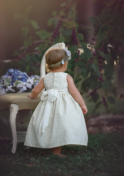 Cotton Eyelet Toddlers Dress - Annie