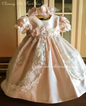 Girls Christening Silk Dress - Annabelle