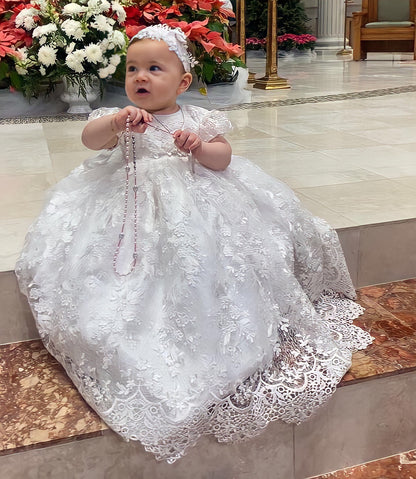 Lace Christening Gown - Adel