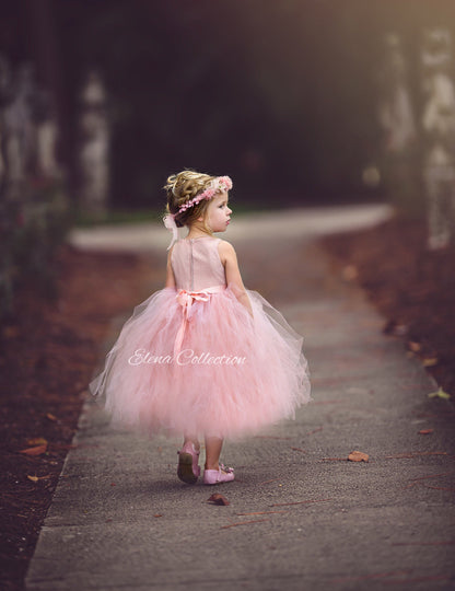 Flower Girl Tutu Dress - Rose