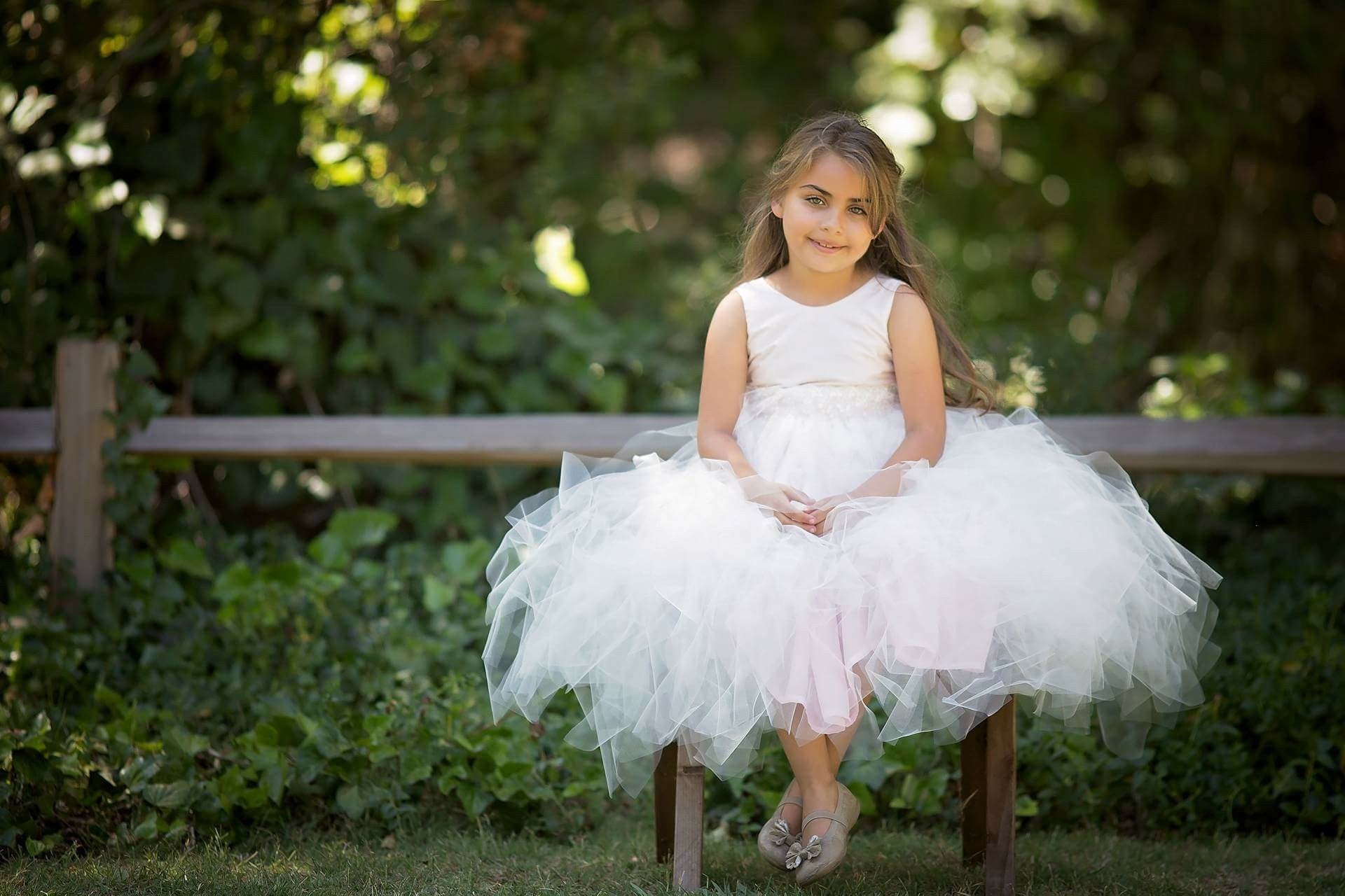 Blush Couture Tutu Dress-Bridal-Flowergirl-Photoprop-Isabella - ElenaCollection
 - 4