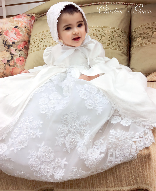 Christening Gown Silk - Charlene