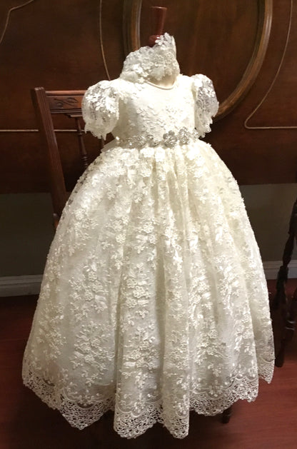 Lace Christening Gown - Adel