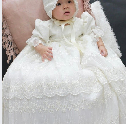 White Christening Gown - Emily