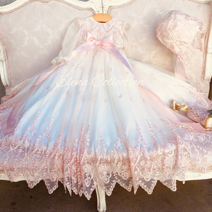 Christening Gown Blush - Pink 12m