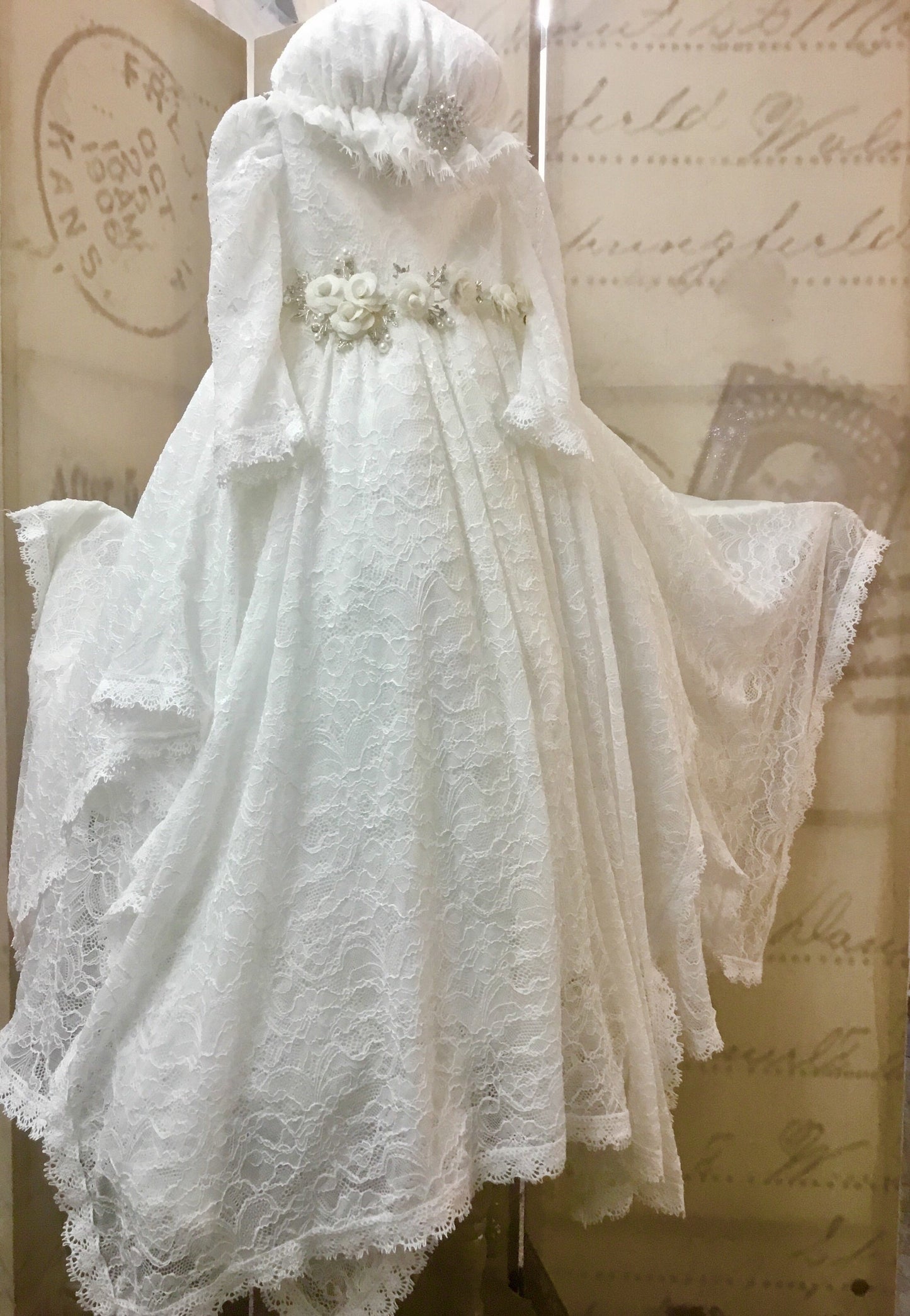 Christening Gown with Bonnet - Alice