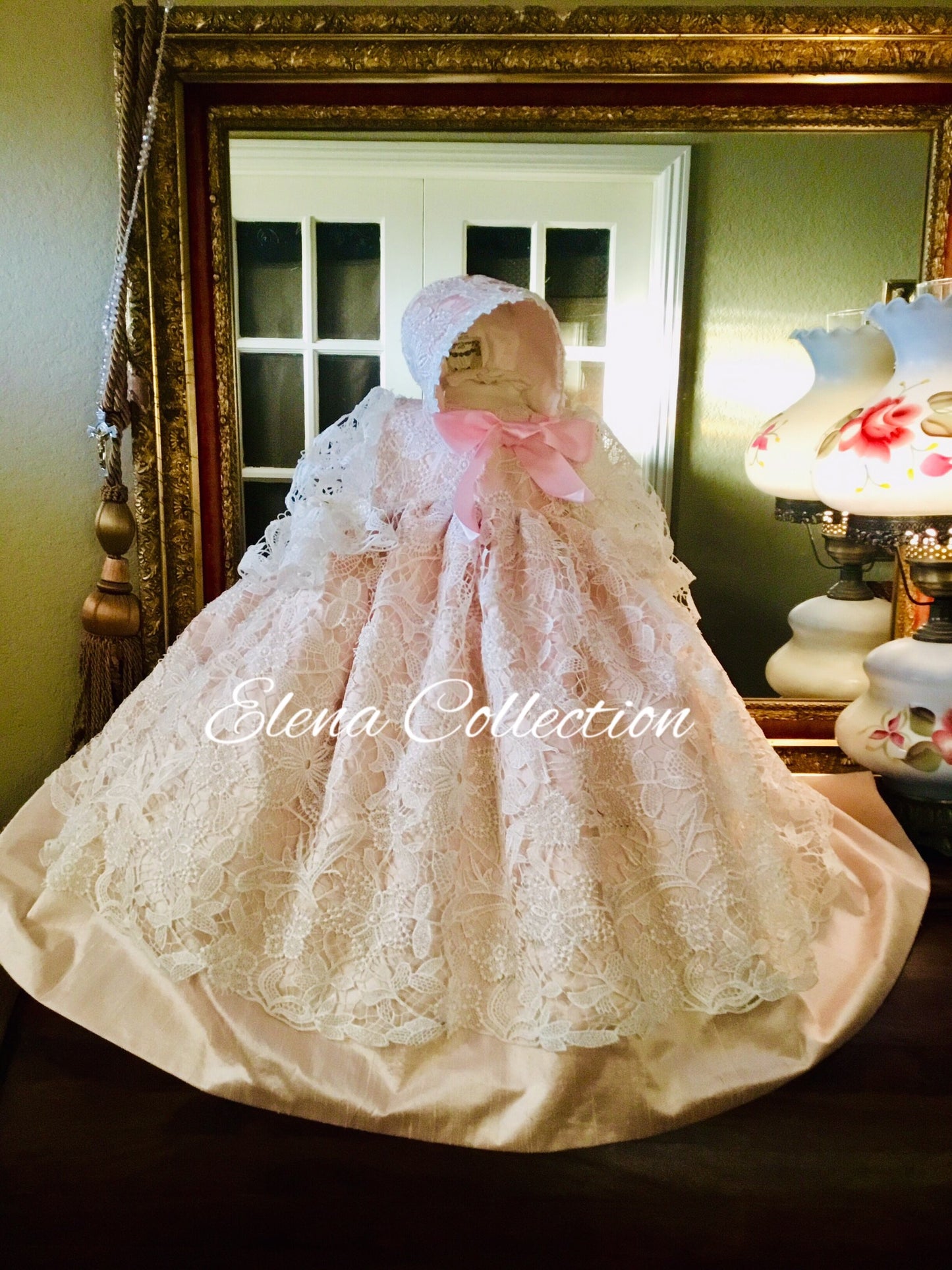 Blush Christening Gown - Melanie - Sale