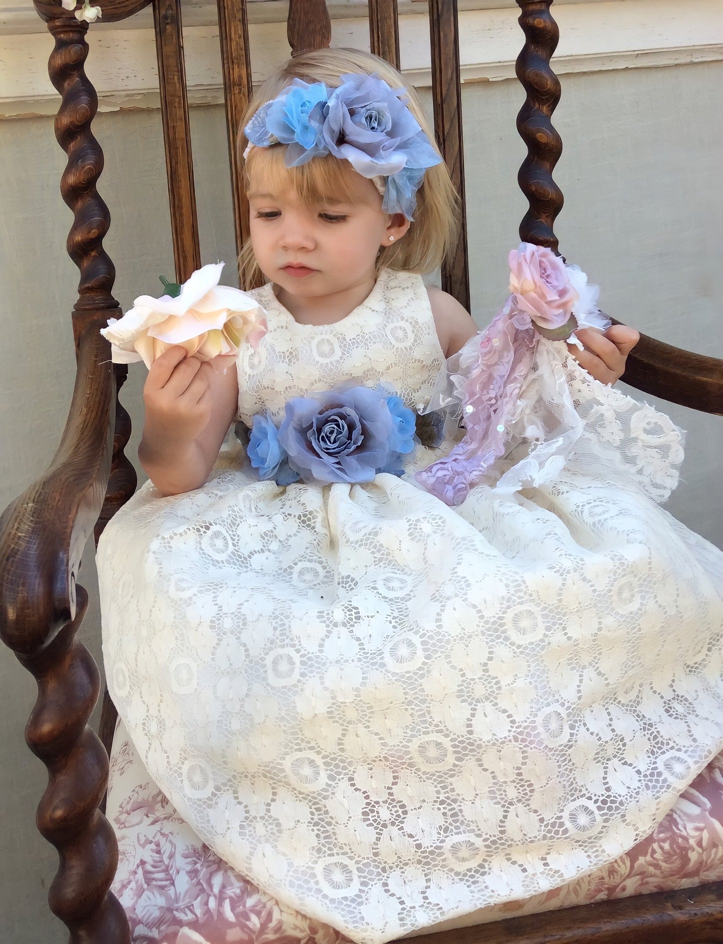 Cotton Ivory Baby Dress - Roxy