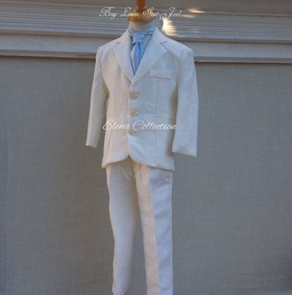 Off White Boys Linen Suit - Joel