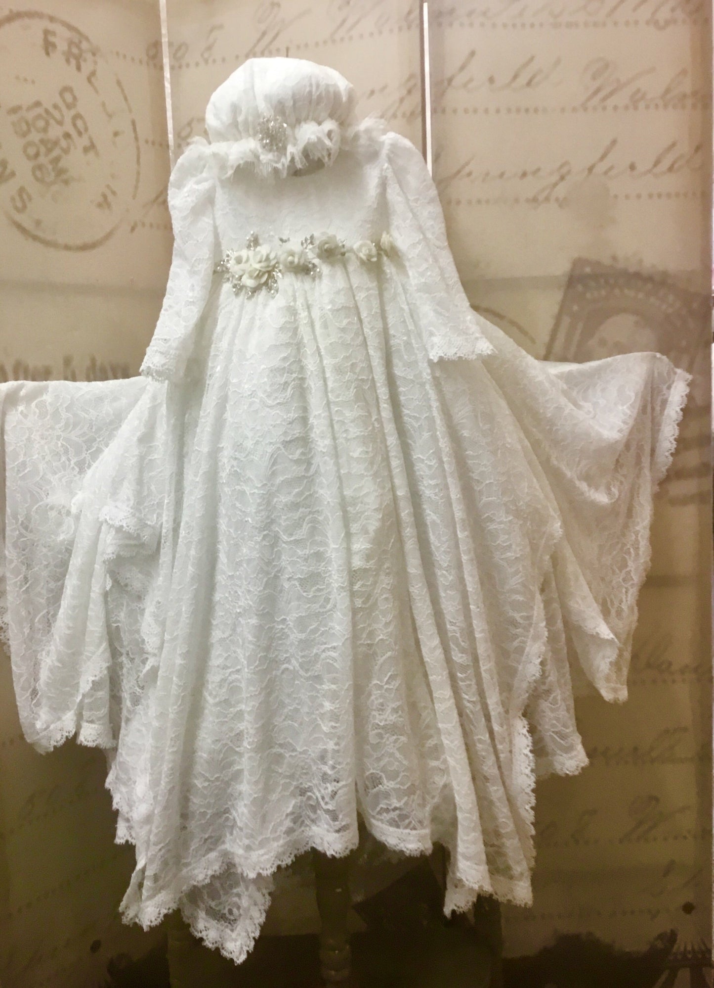 Christening Gown with Bonnet - Alice
