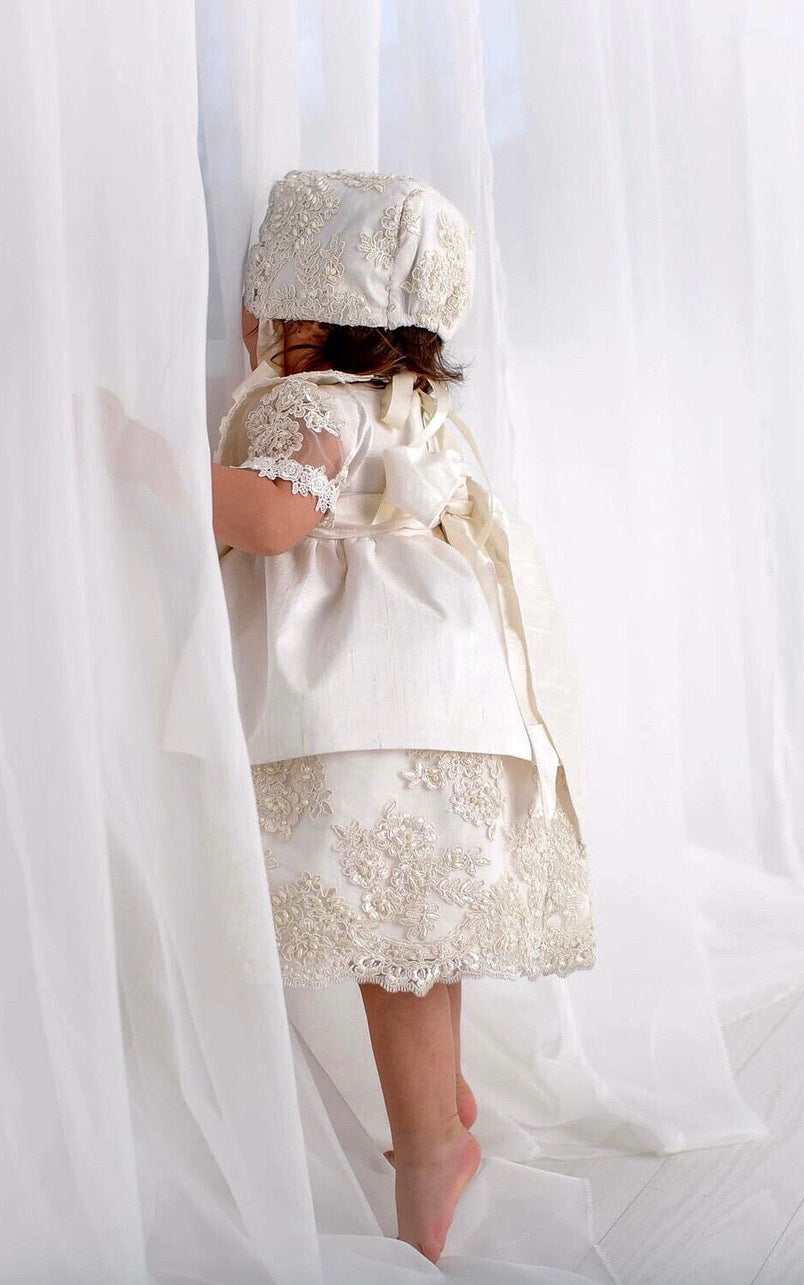 Silk Christening Dress - Daisy