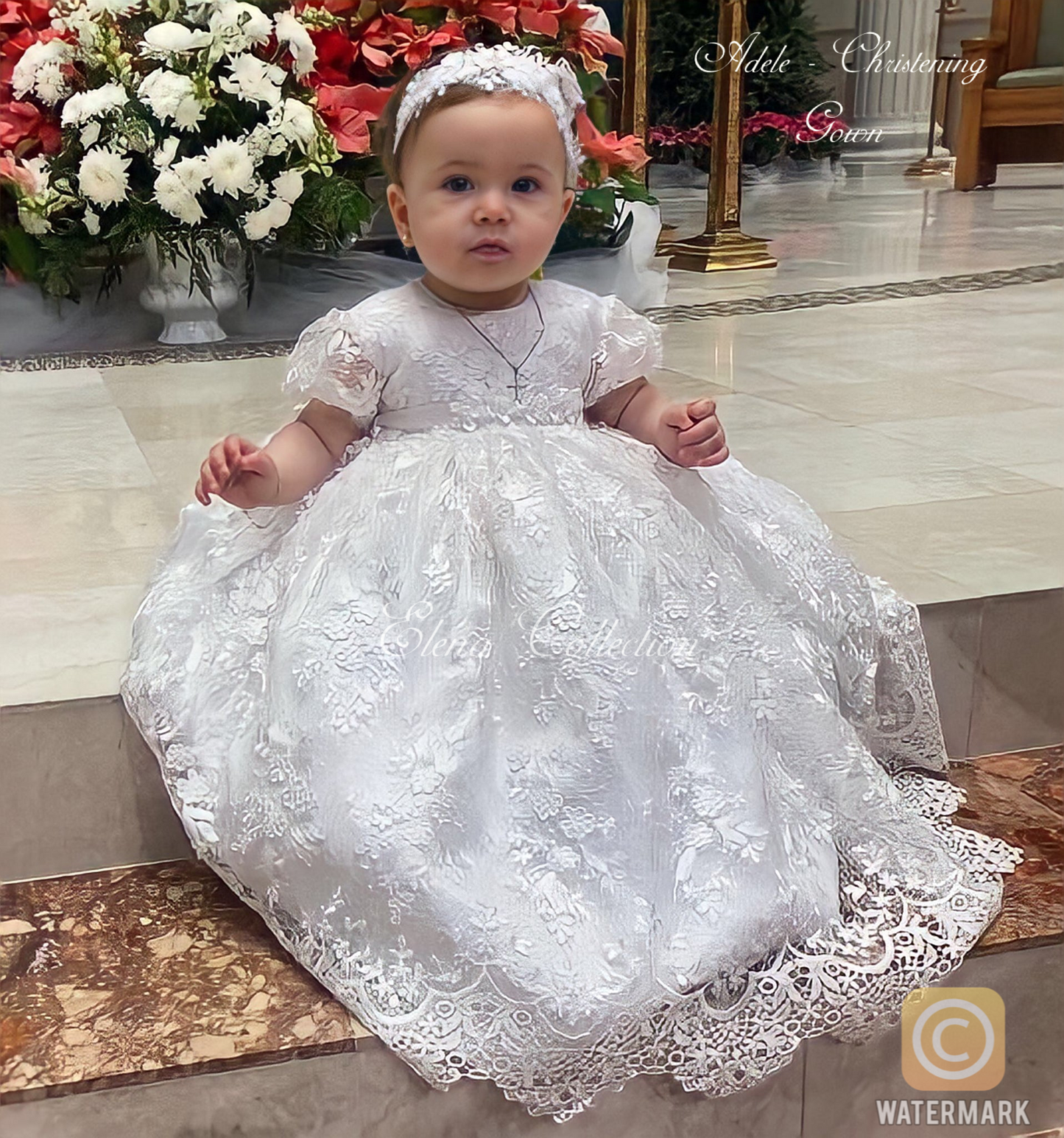 Lace Christening Gown - Adel