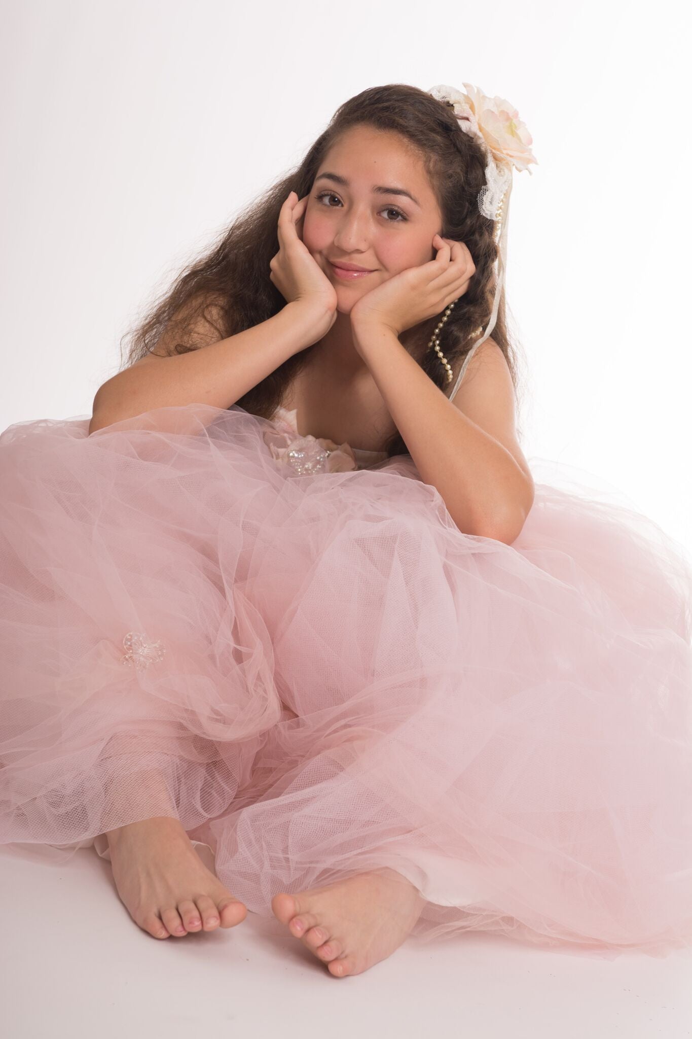 Blush Quinceanera Tulle Gown-Bridal-Prom-Isabel - ElenaCollection
 - 7