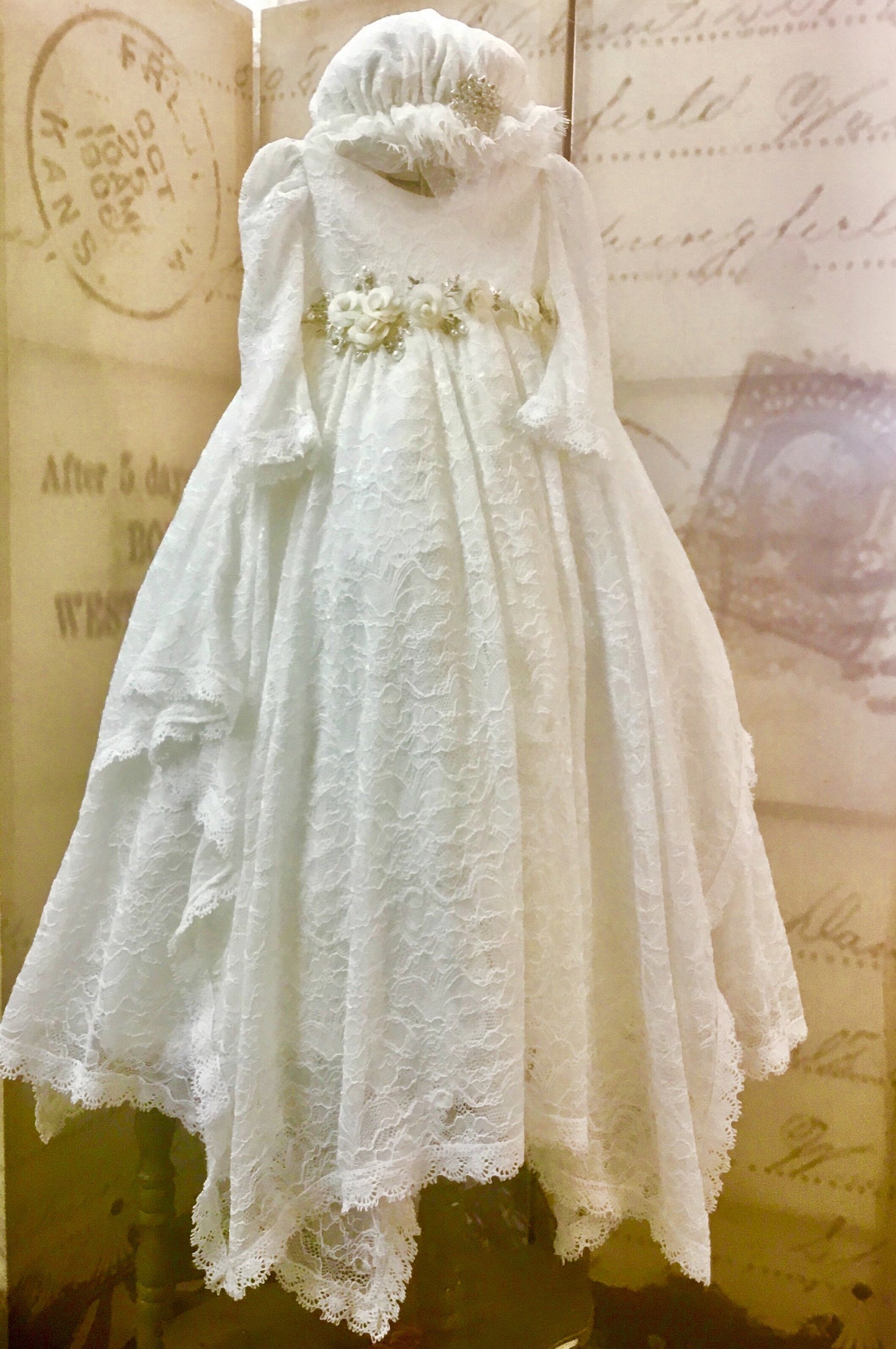 Christening Gown with Bonnet - Alice