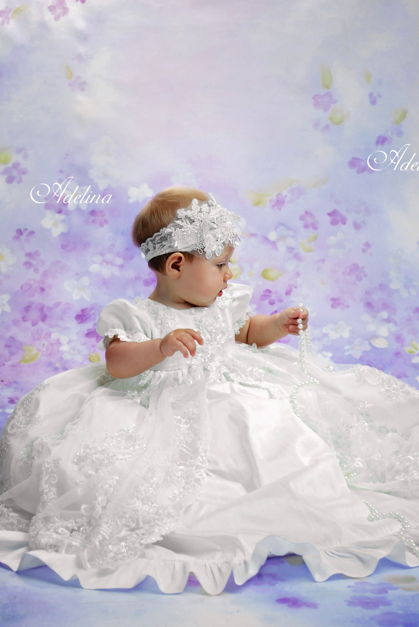 Christening Heirloom Gown with Bonnet - Adelina