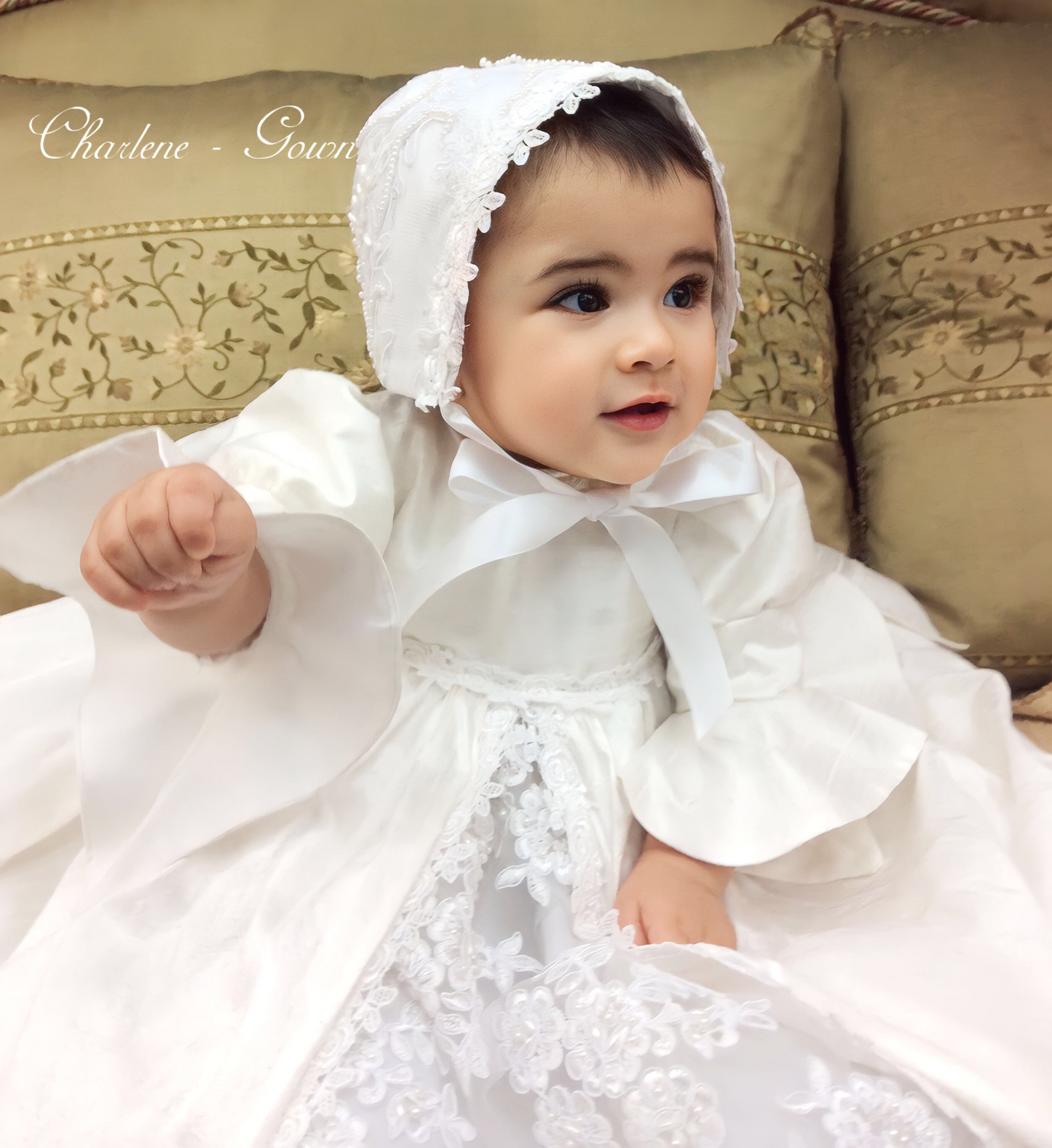Christening Gown Silk - Charlene