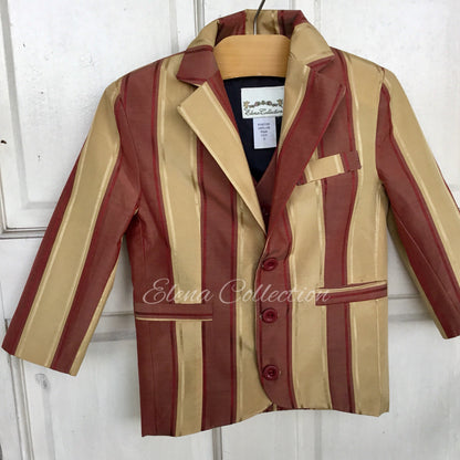 Boy Suit Striped Silk  - James