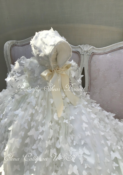 Christening Gown with Bonnet - Butterfly