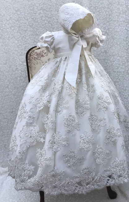 Christening Gown with Bonnet - Claudette