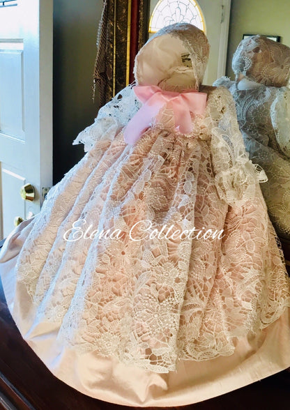 Blush Christening Gown - Melanie - Sale