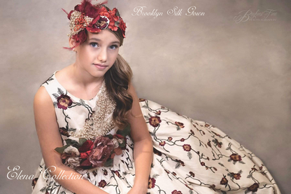 Flower Girl Silk Dress - Brooklyn